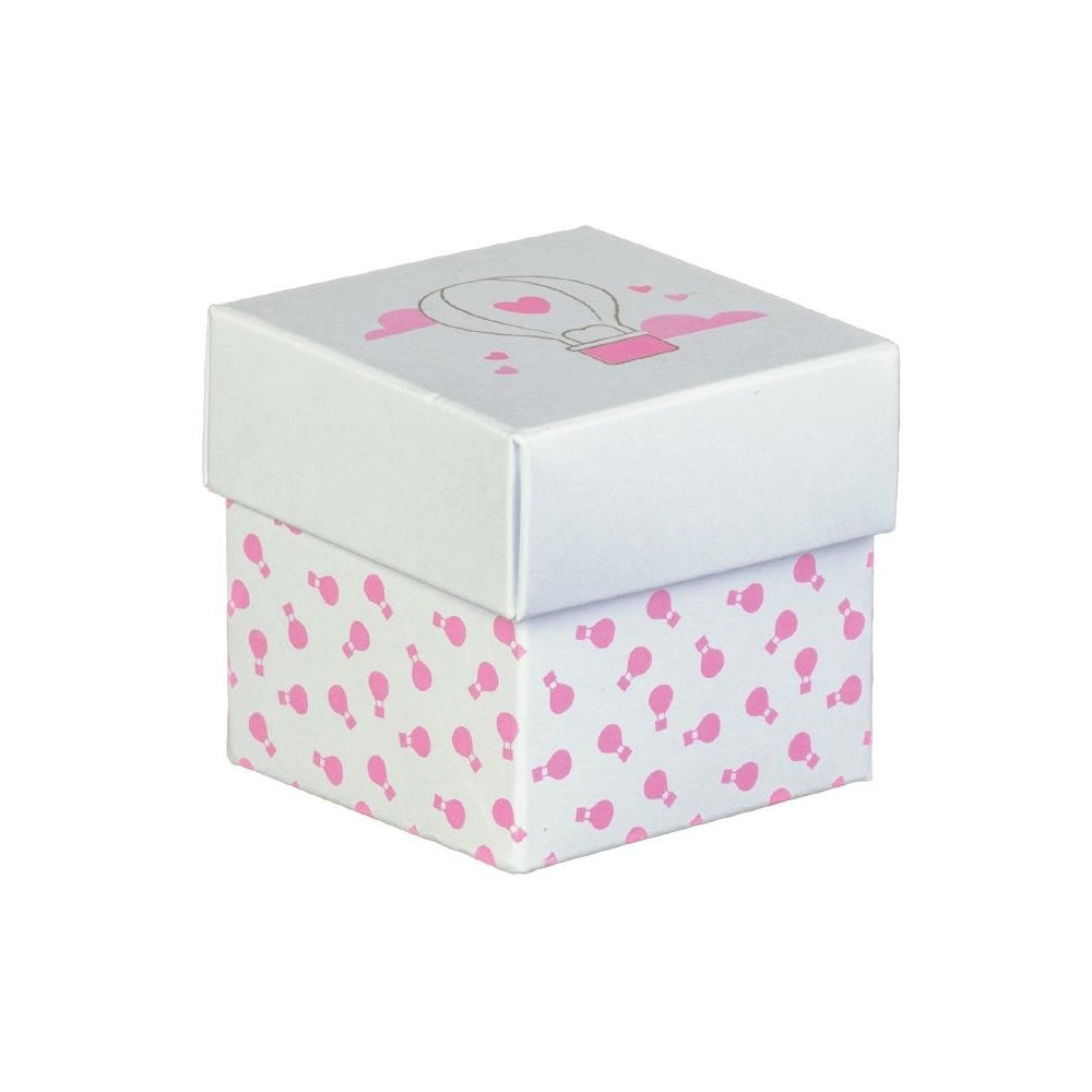 FONDO COPERCHIO 50X50X50 MONGOLFIERA ROSA